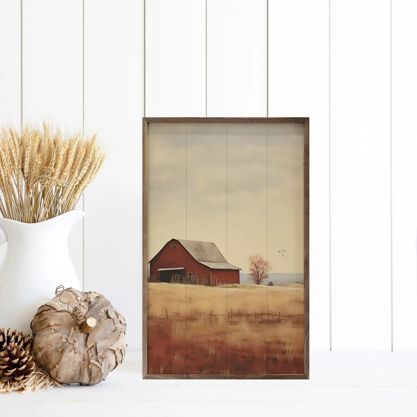 Rustic Barn Red Wood Framed Print