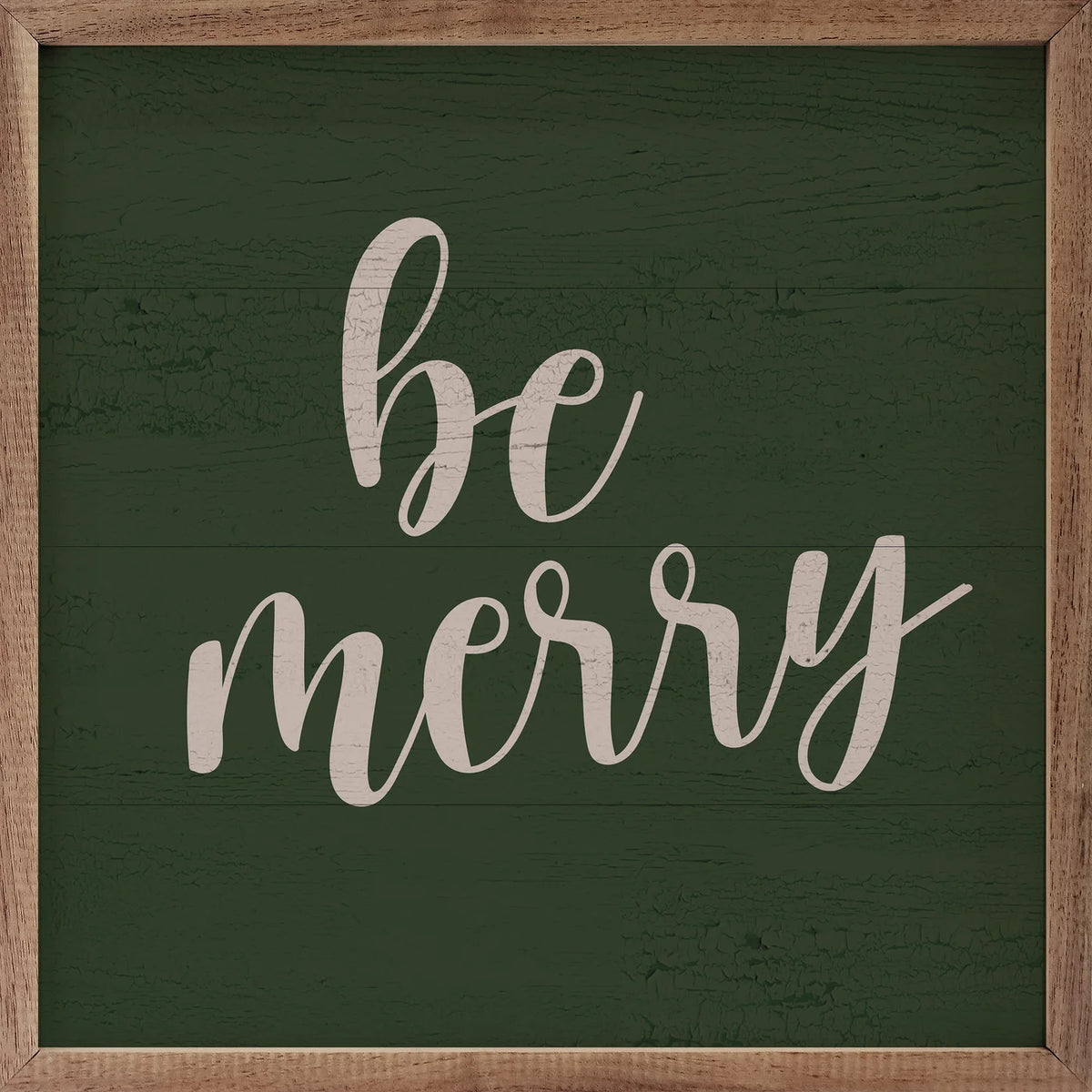 Be Merry Wood Framed Print