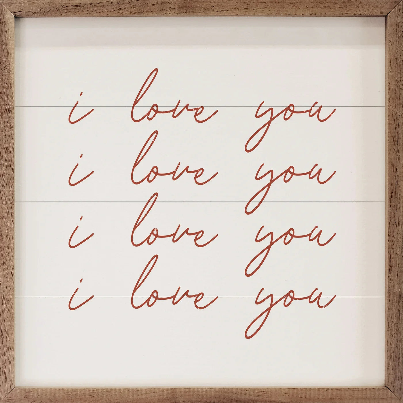 I Love You On Repeat Wood Framed Print