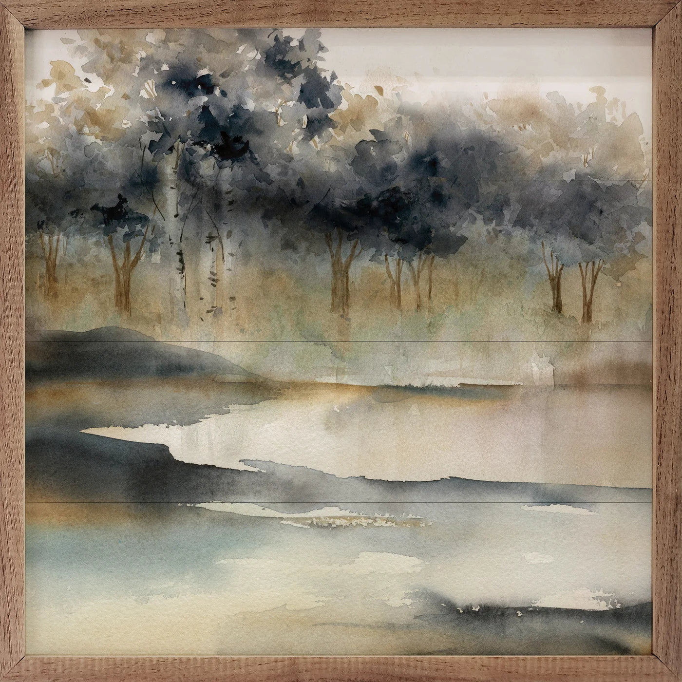 Silent Waters 1 By Carol Robinson Wood Framed Print