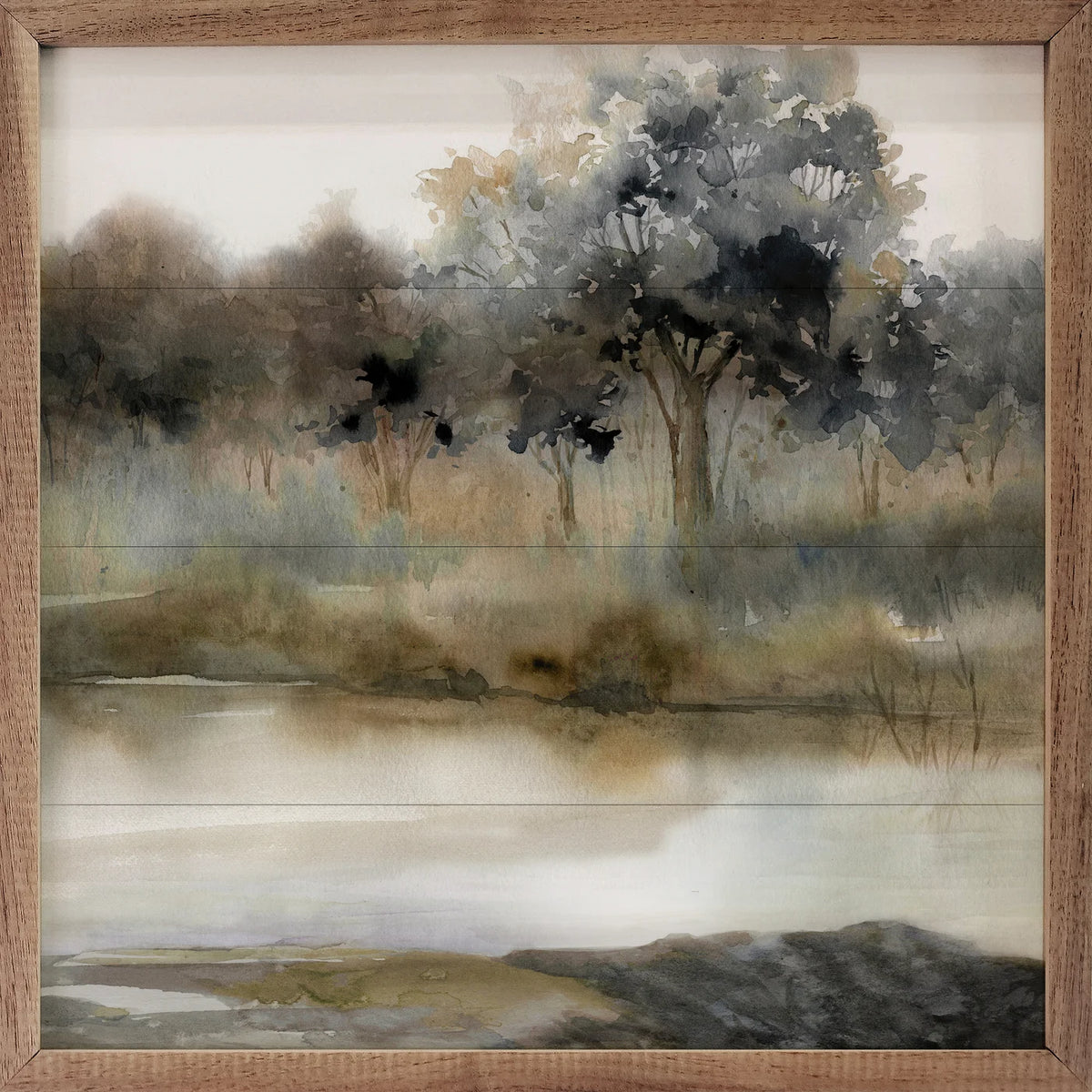 Silent Waters 2 By Carol Robinson Wood Framed Print