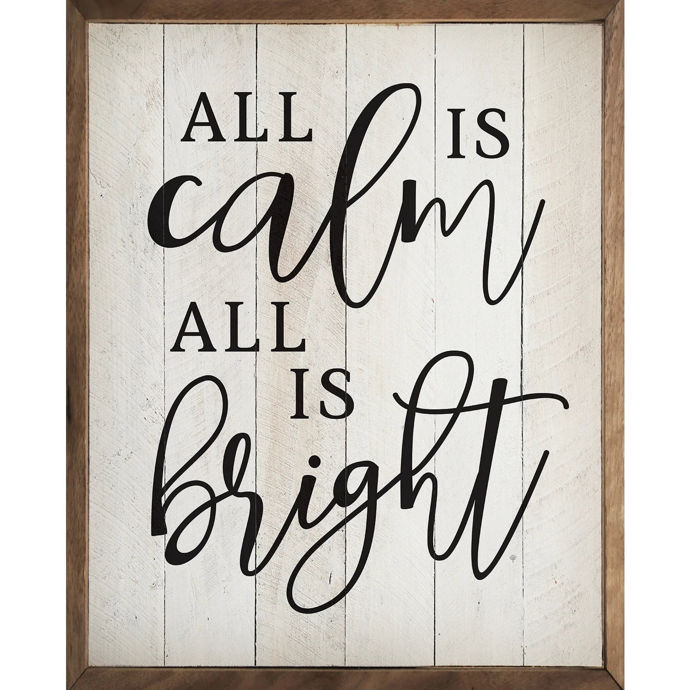 All Is Calm All Is Bright Wood Framed Print