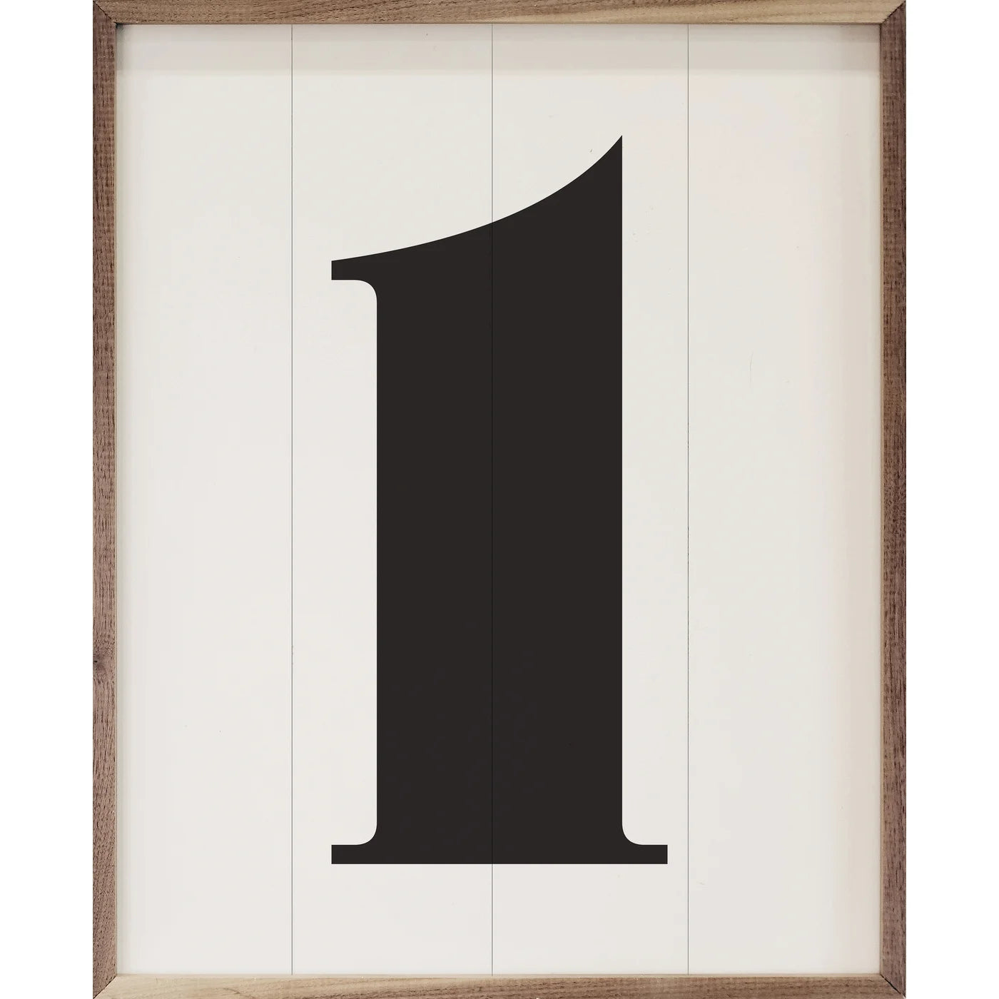 Classic Number Wood Framed Print