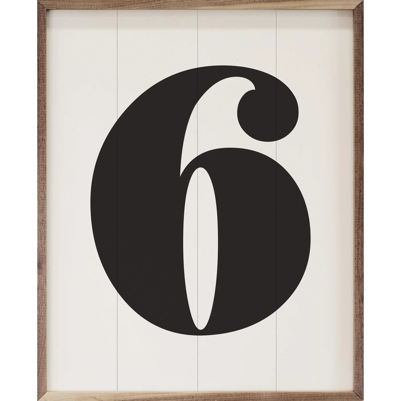 Classic Number Wood Framed Print