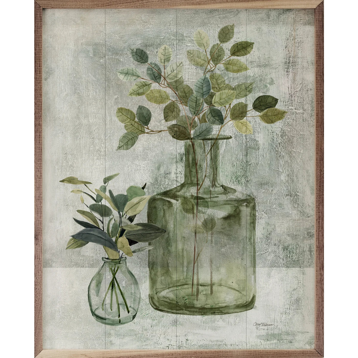 Simply Green Wood Framed Print