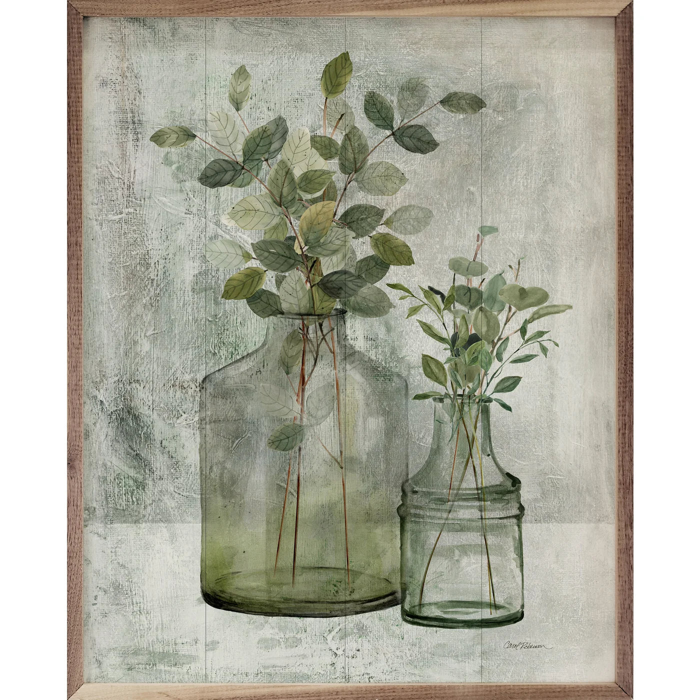 Simply Green Wood Framed Print