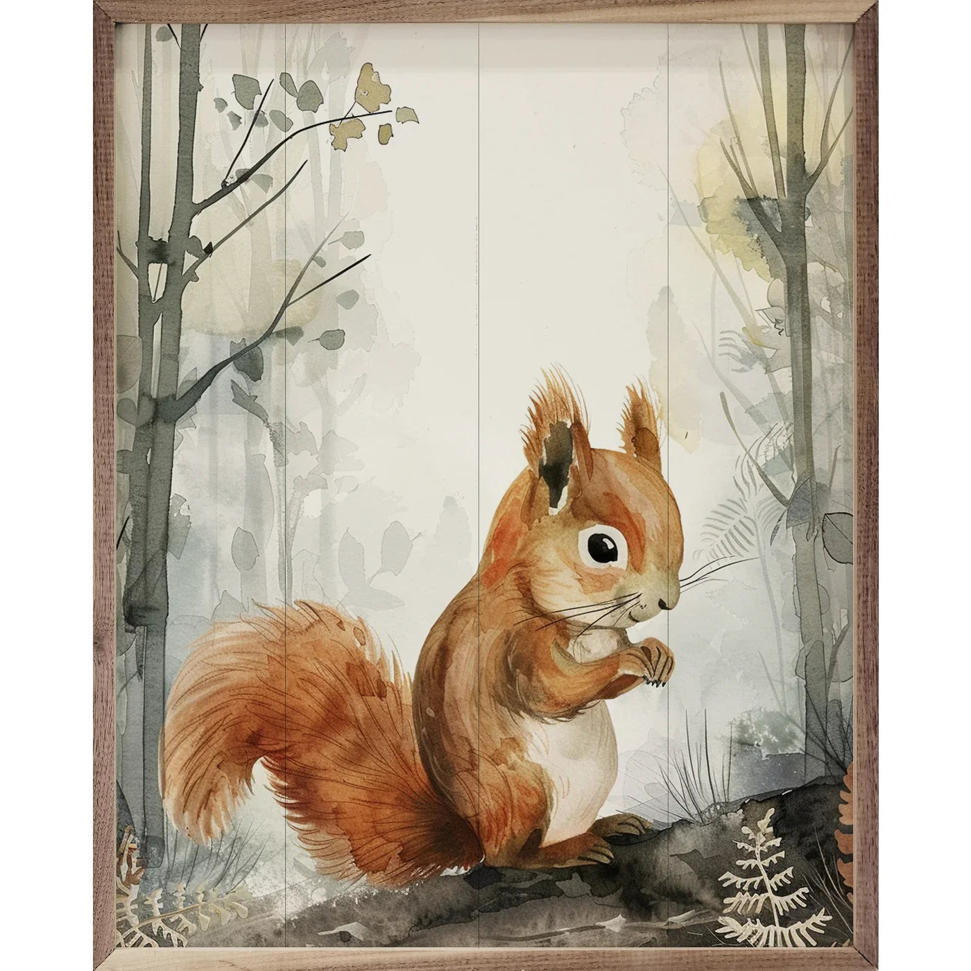 Woodland Animal Wood Framed Print