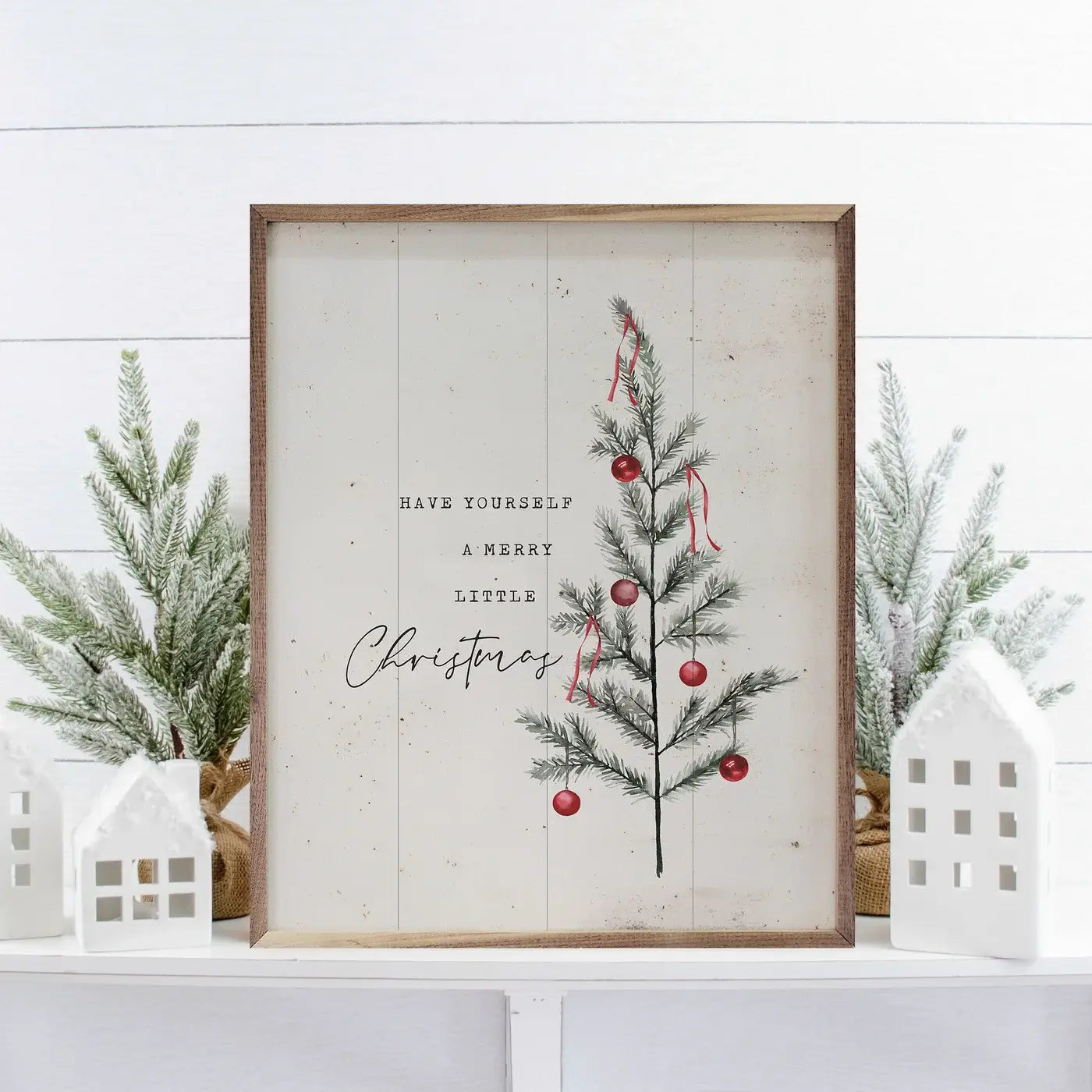 Have Yourself A Merry Little Christmas Wood Framed Print