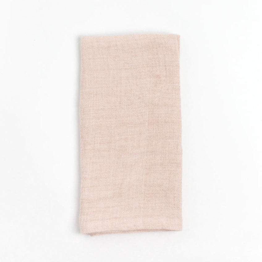 Stone Washed Linen Hemmed Dinner Napkin