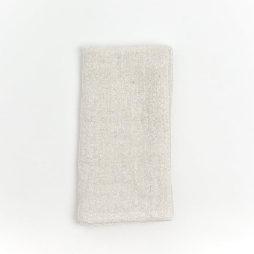 Stone Washed Linen Hemmed Dinner Napkin