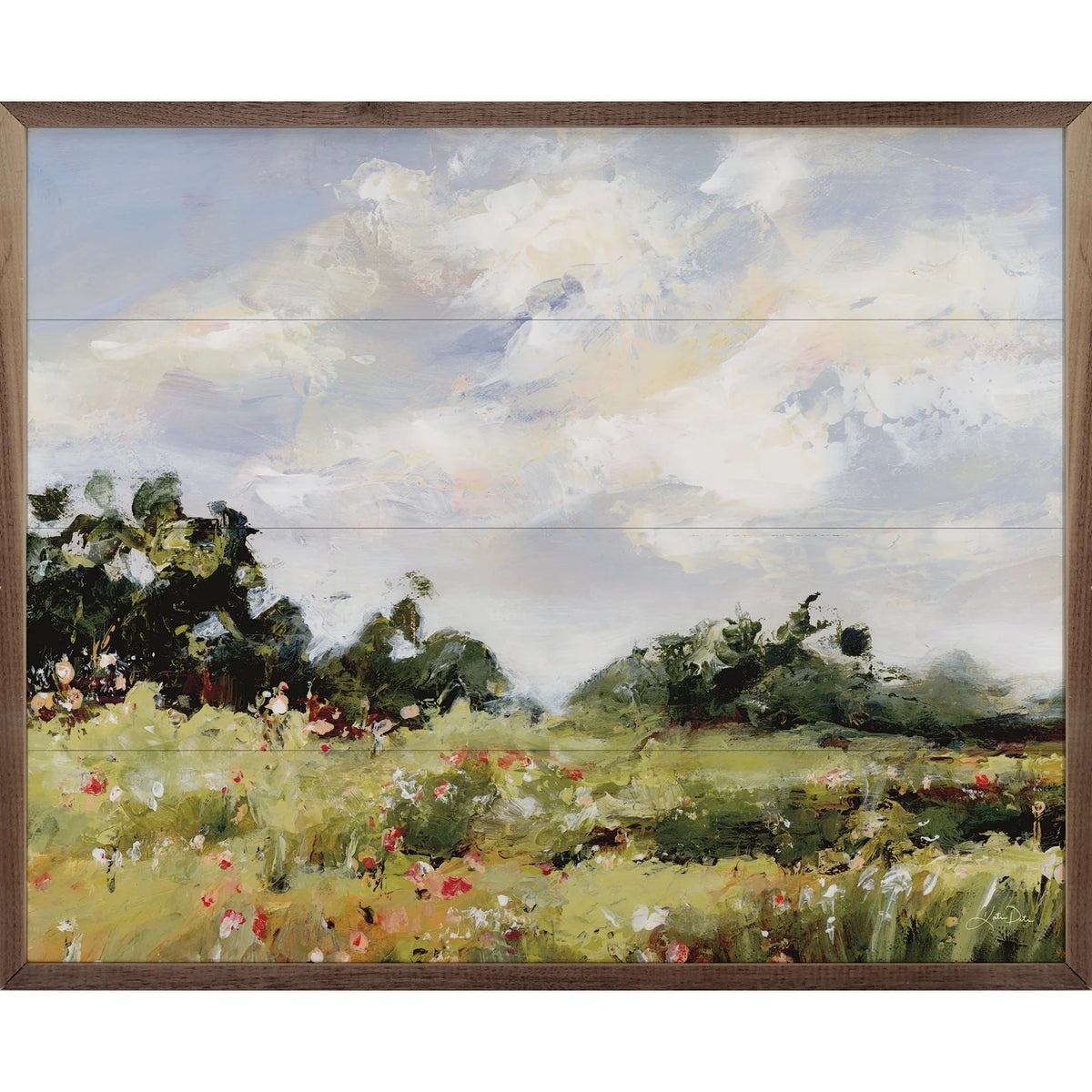 Wildflower Meadow By Katrina Pete Wood Framed Print