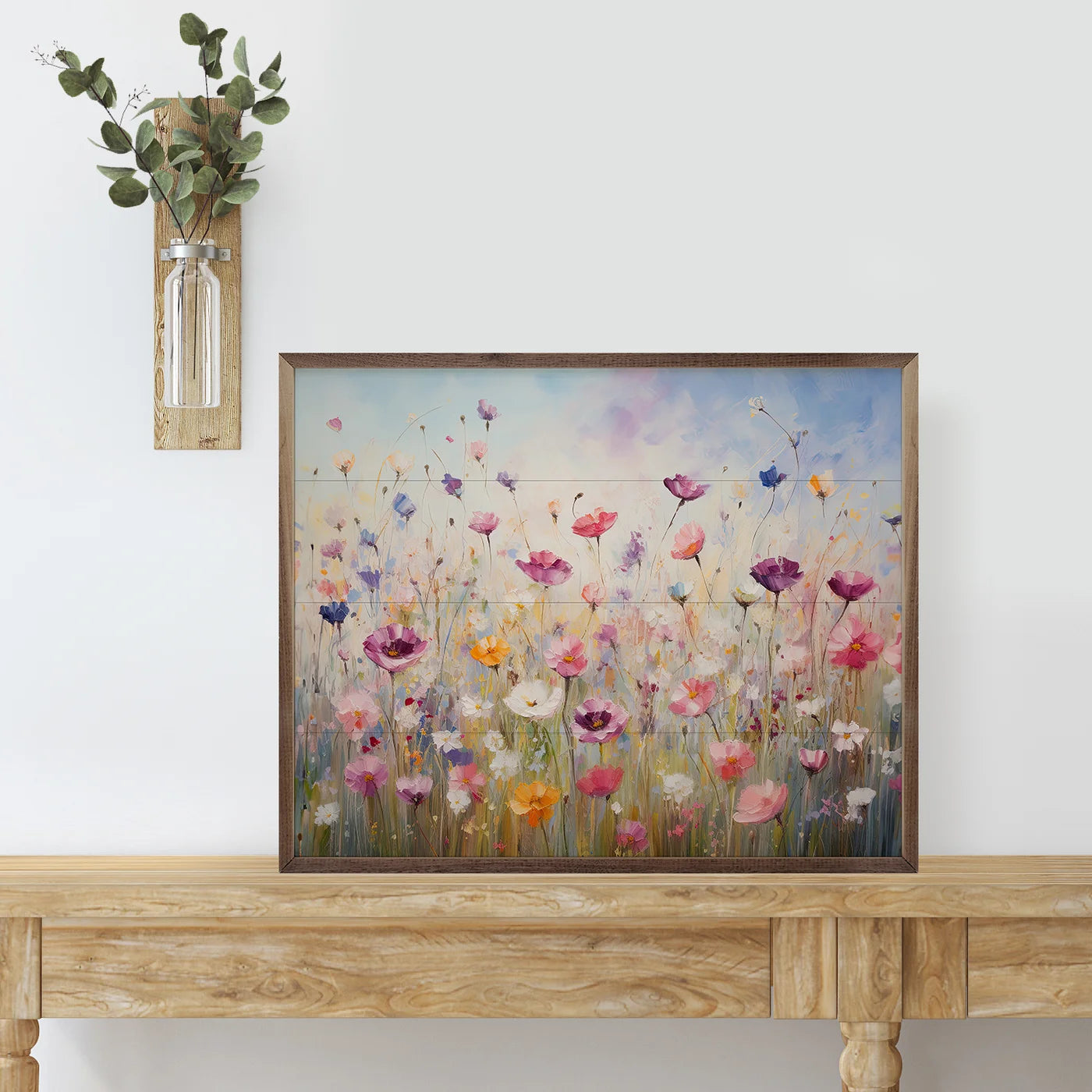 Whimsical Wildflowers By Gina Kelly Wood Framed Print