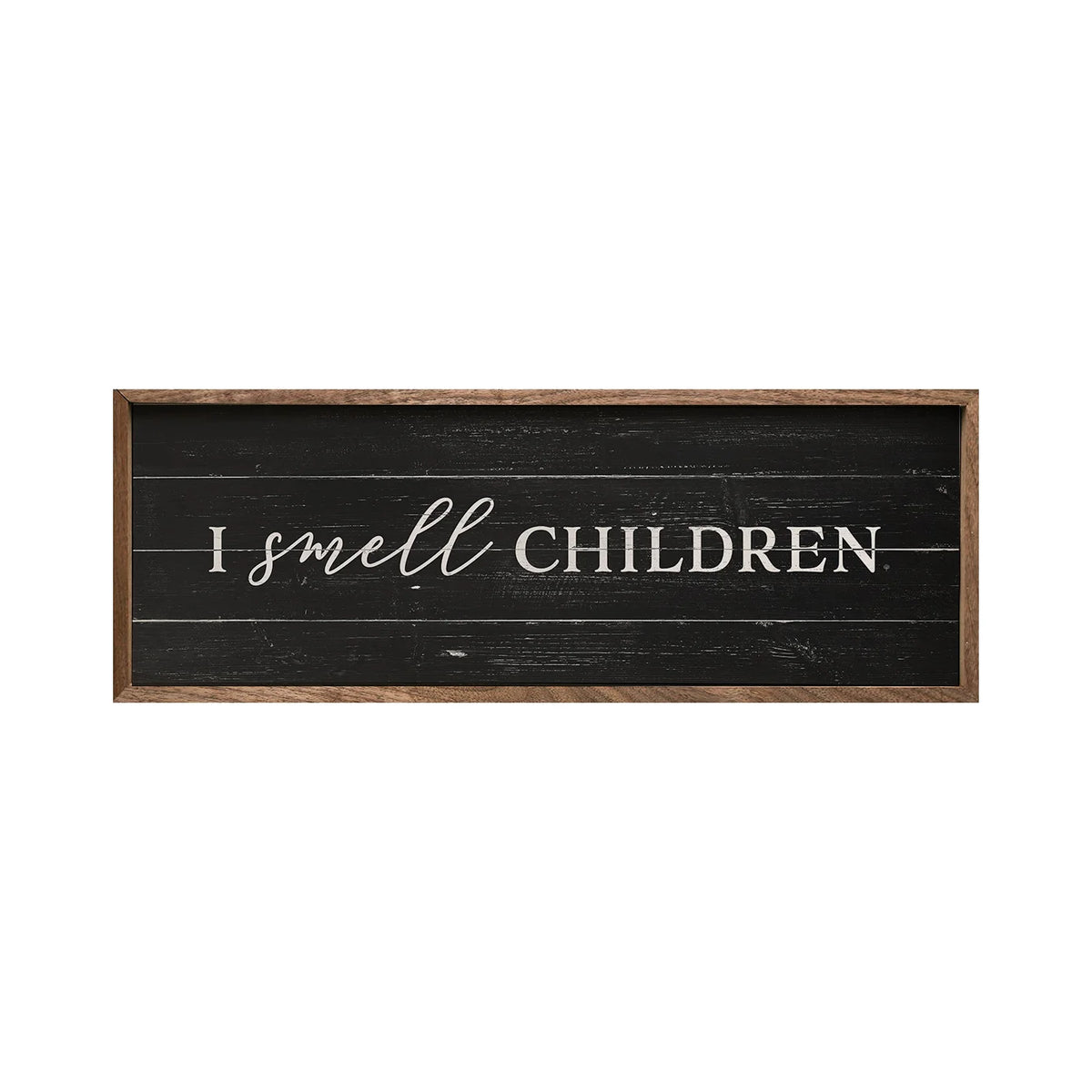 I Smell Children Wood Framed Print