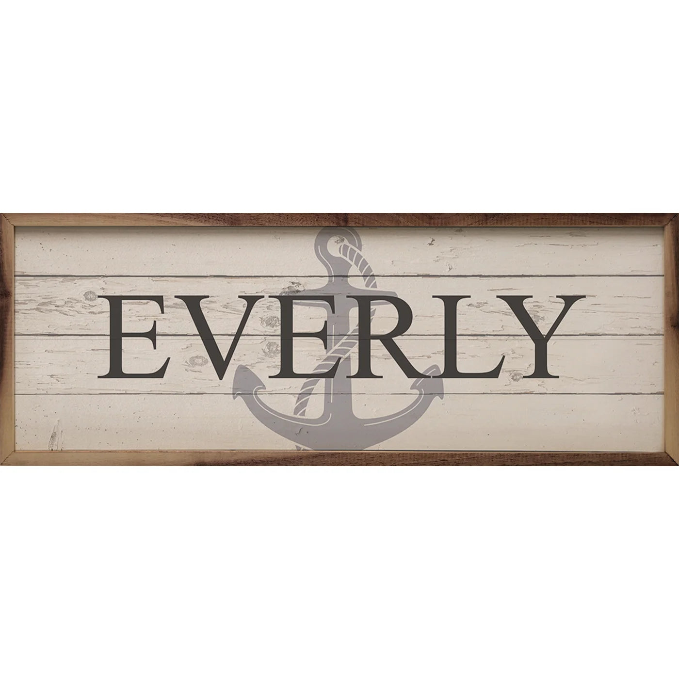 Personalized Name Anchor Wood Framed Print