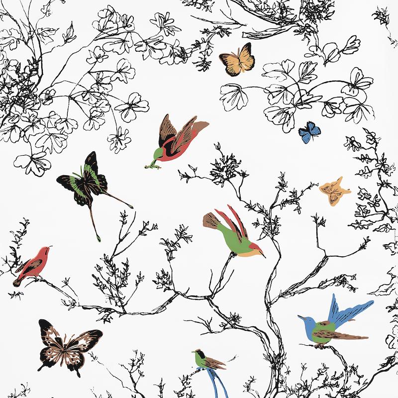 Schumacher Birds & Butterflies Wallpaper