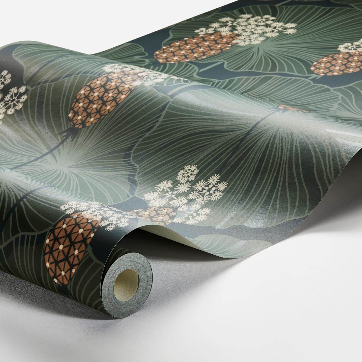 Schumacher Umbrella Leaves Wallpaper