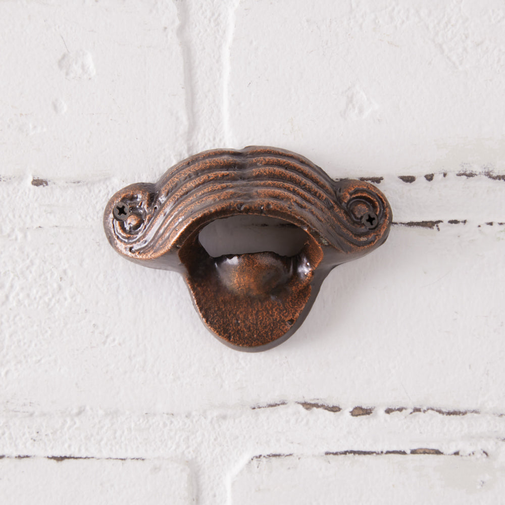 Mustache Wall Mounted Bottle Opener Set