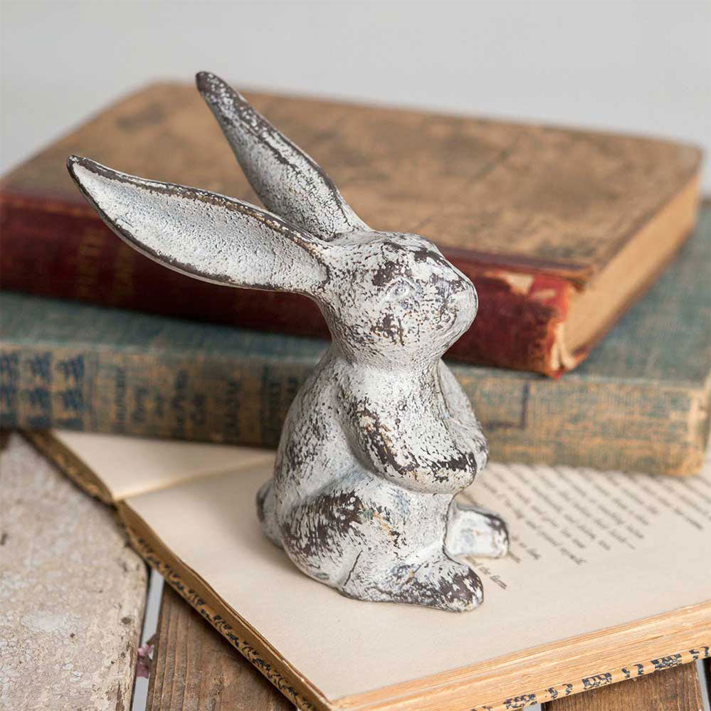 Long Eared Bunny Statue Set