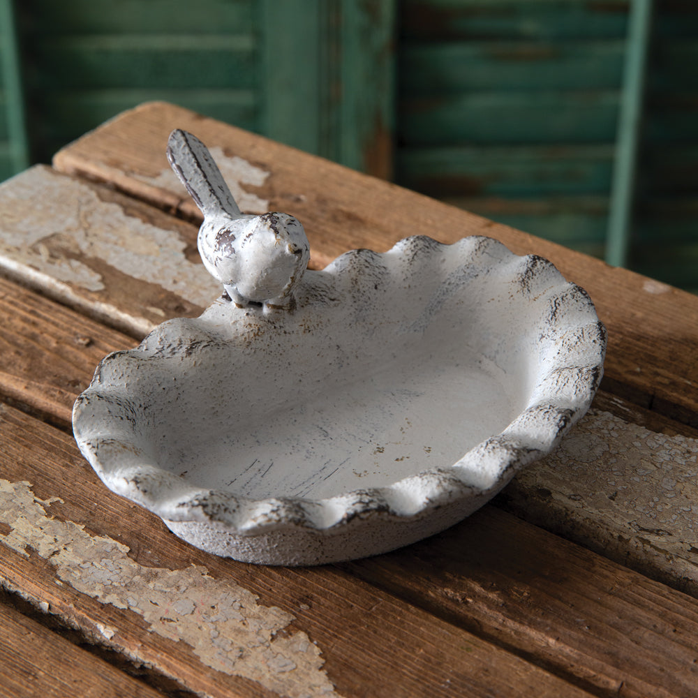 Cast Iron Mini Bird Feeder Dish Set