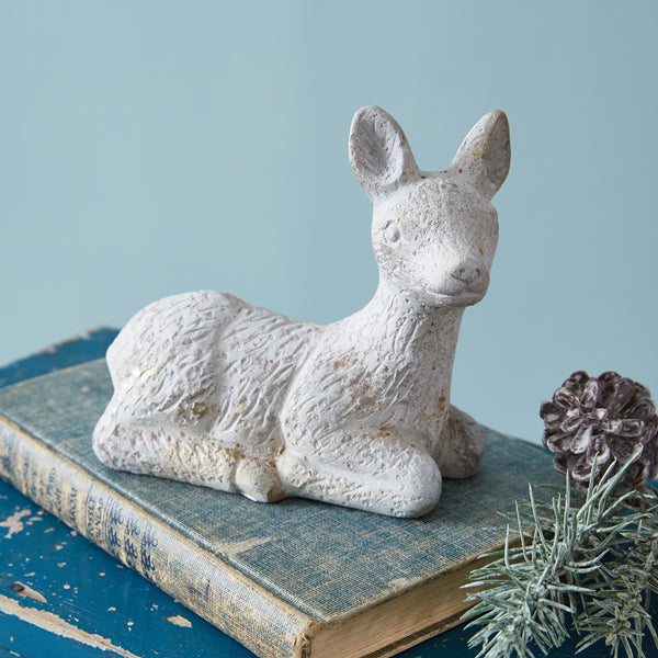 Concrete Fawn Figurine