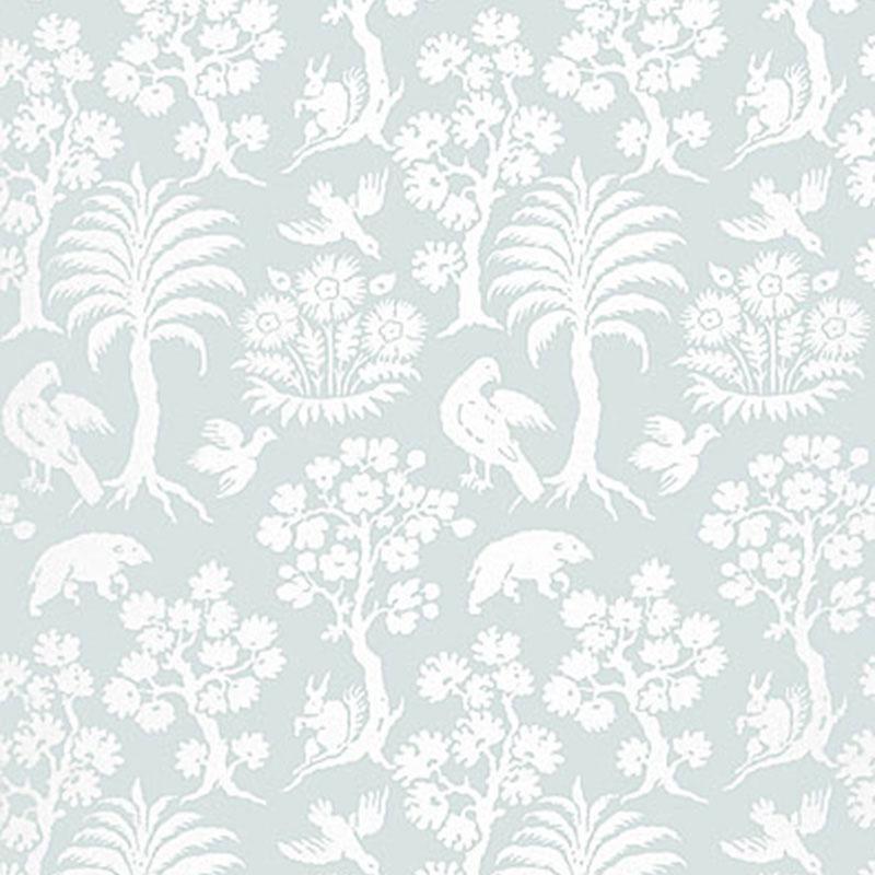 Schumacher Palm Damask Wallpaper