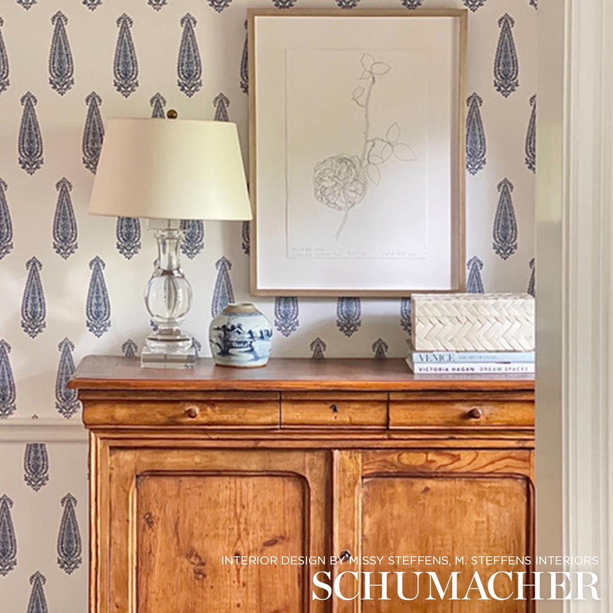 Schumacher Katara Paisley Wallpaper