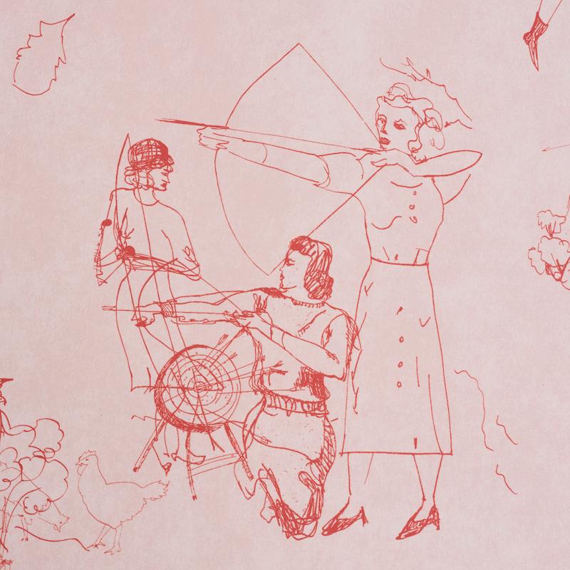 Schumacher Toile De Femmes Wallpaper