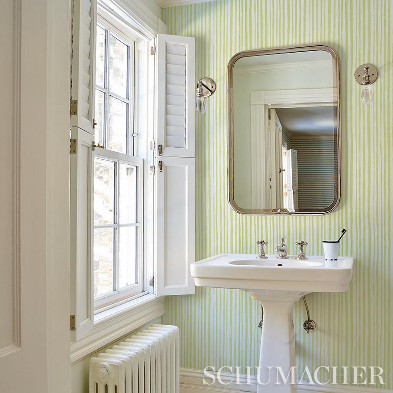 Schumacher Sketched Stripe Wallpaper