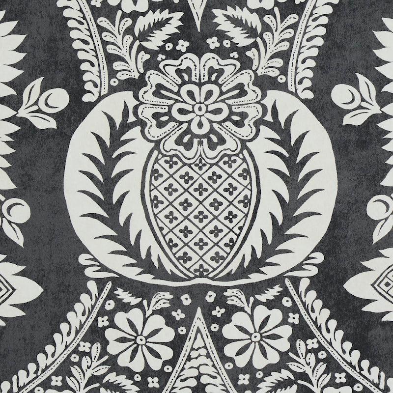 Schumacher Villandry Damask Print Wallpaper