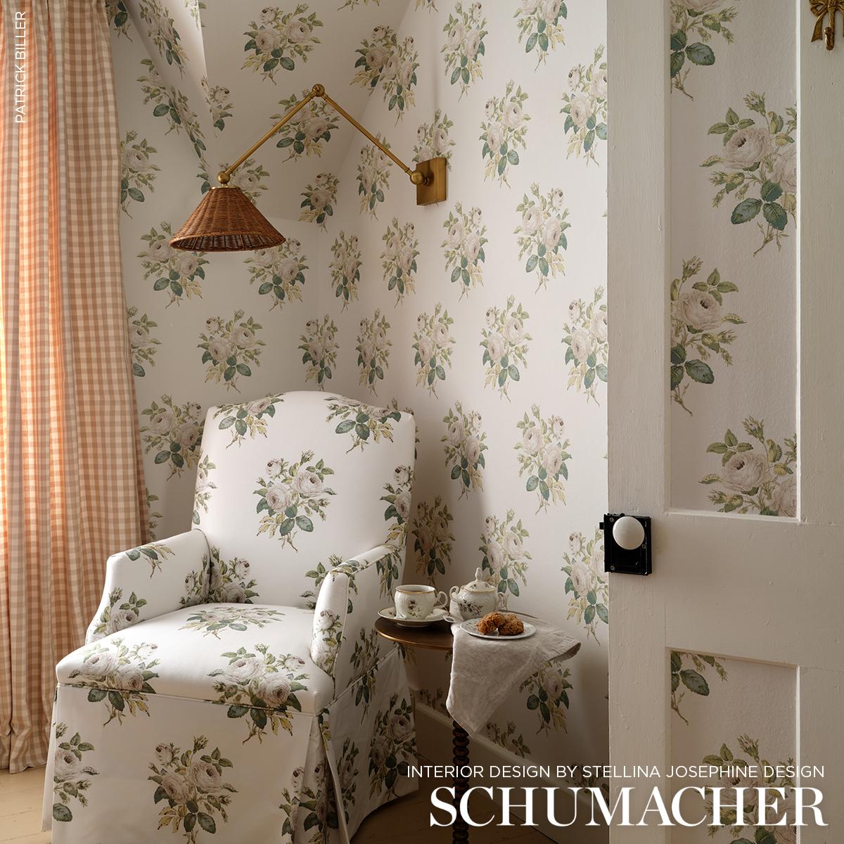 Schumacher Loudon Rose Wallpaper