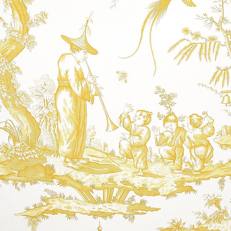 Schumacher Shengyou Toile Wallpaper