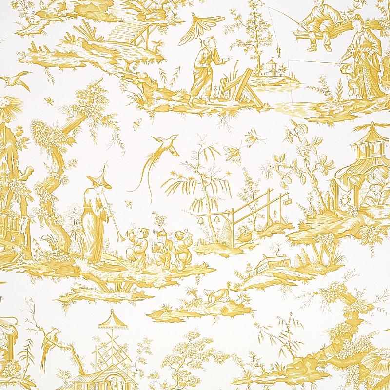 Schumacher Shengyou Toile Wallpaper