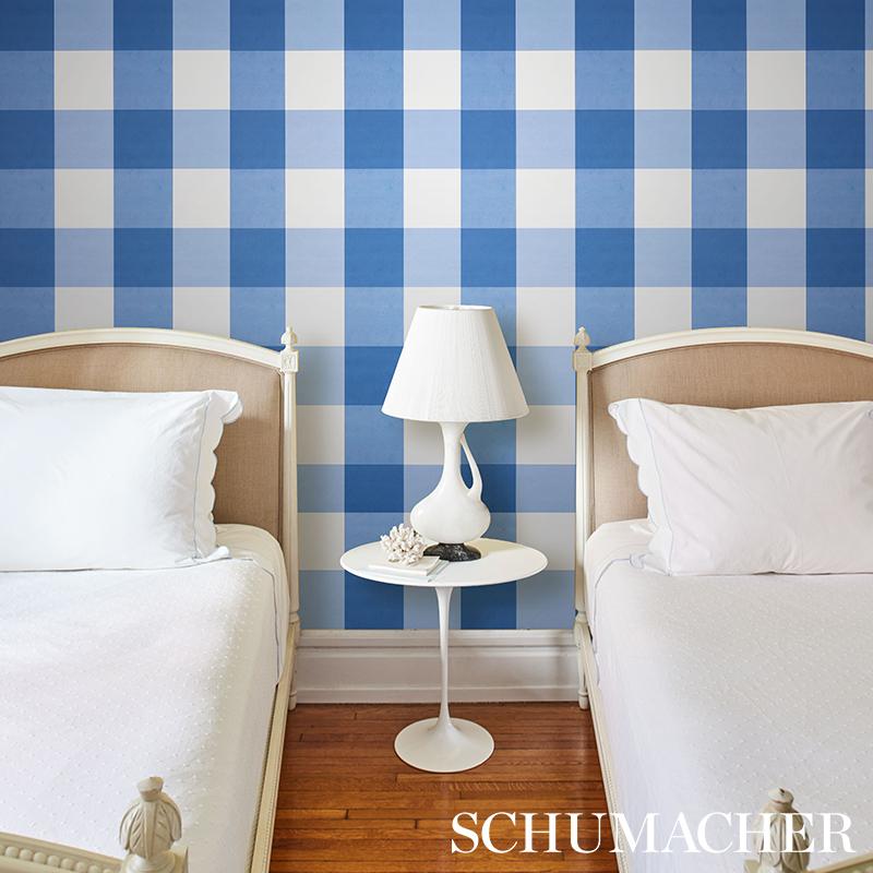 Schumacher Willa Check Large Wallpaper