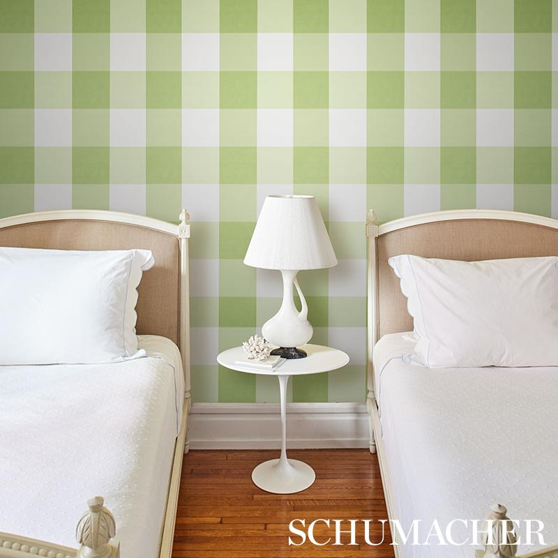 Schumacher Willa Check Large Wallpaper