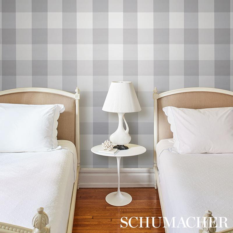 Schumacher Willa Check Large Wallpaper