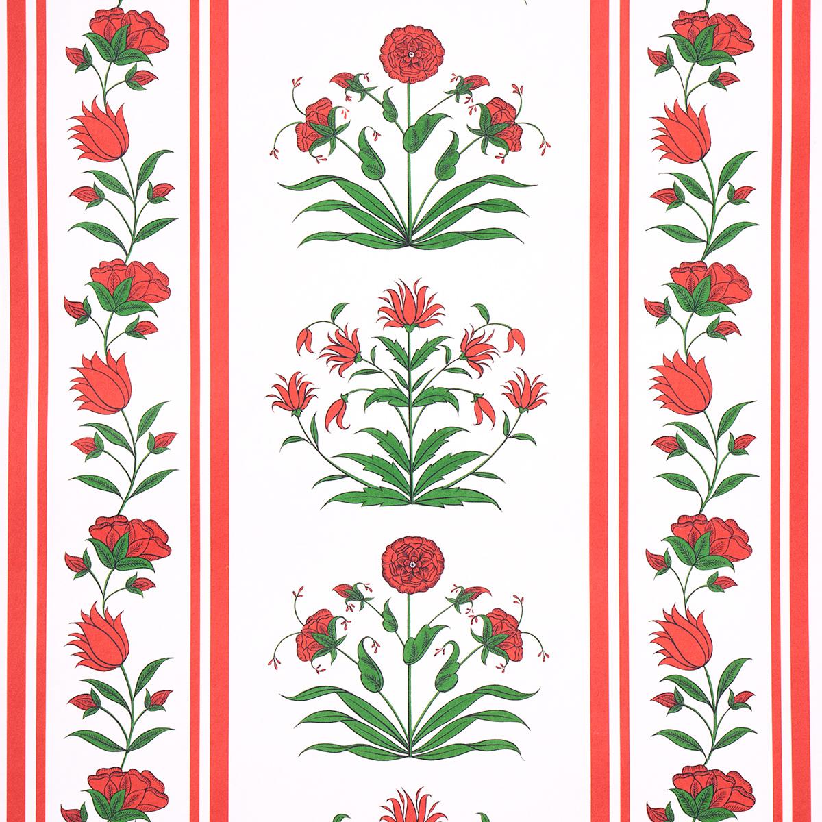 Schumacher Poppy Stripes Wallpaper