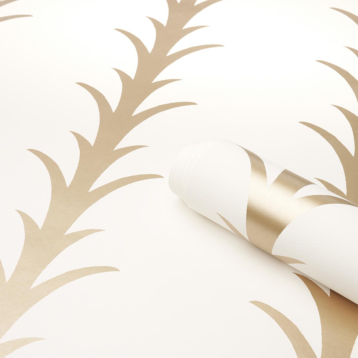 Schumacher Acanthus Stripe Wallpaper