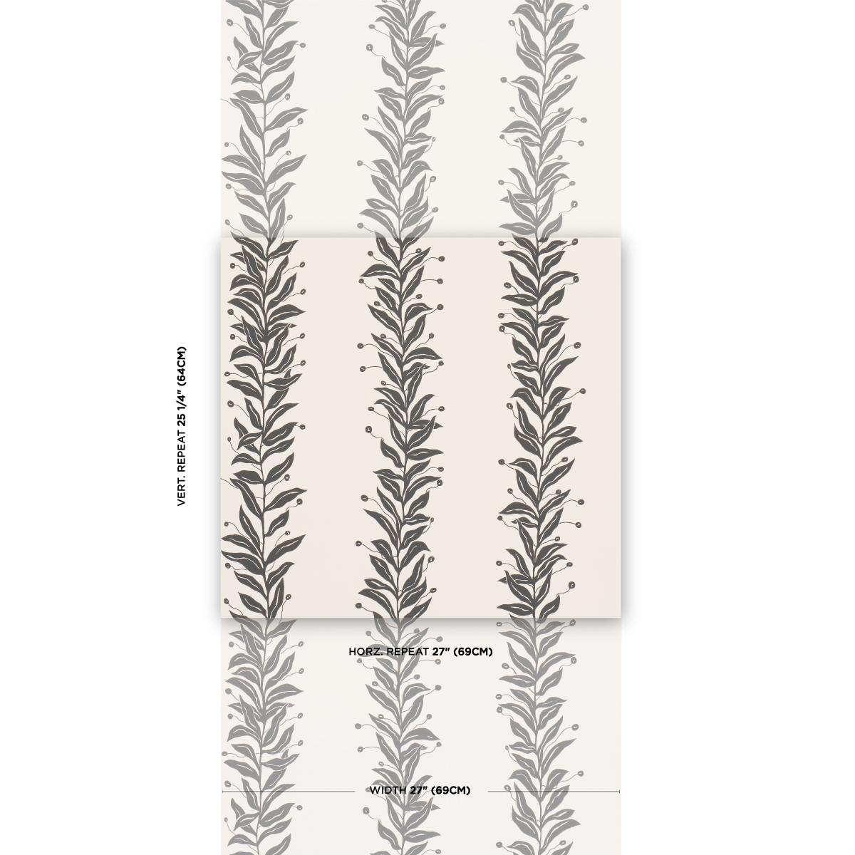 Schumacher Tendril Stripe Wallpaper