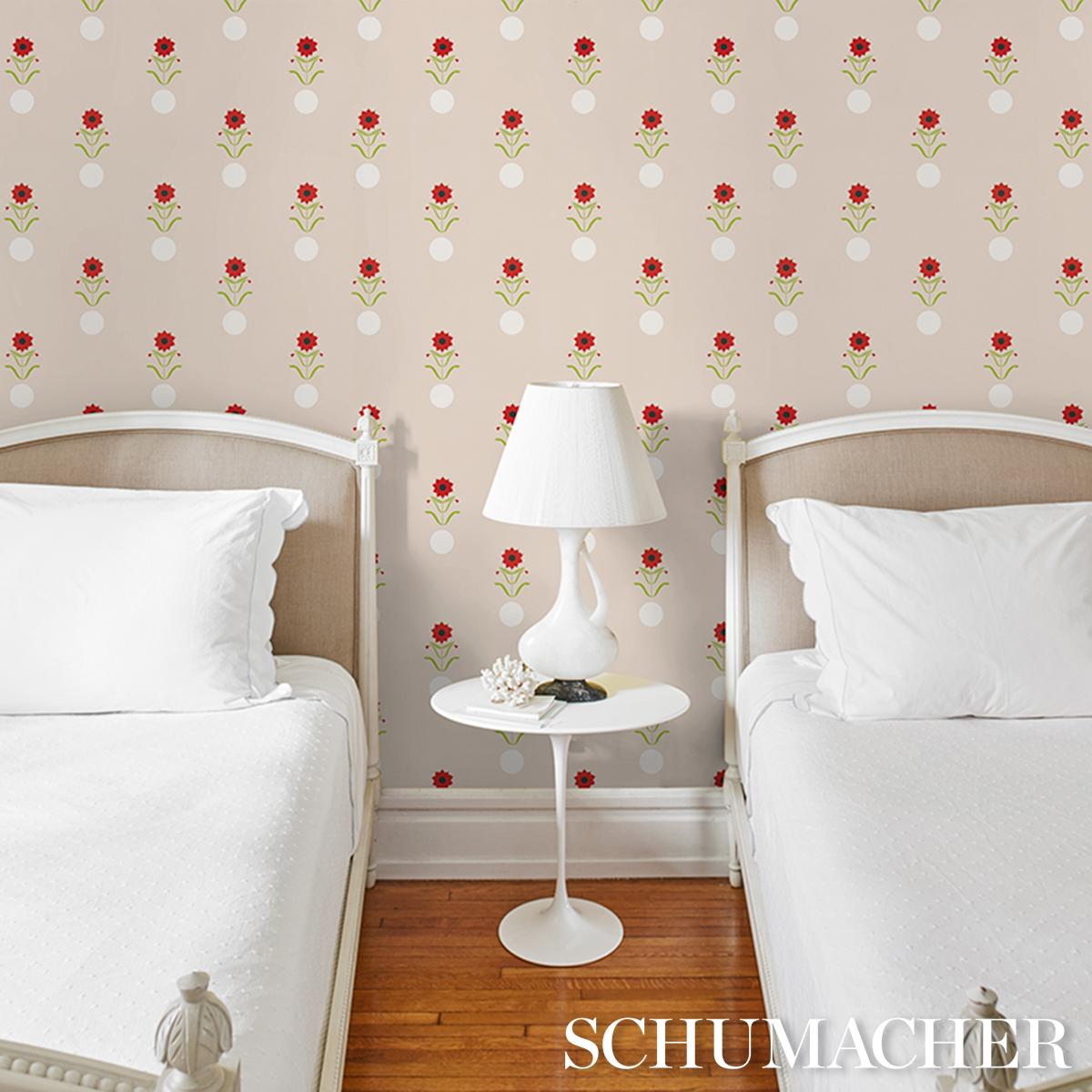 Schumacher Forget Me Dots Wallpaper