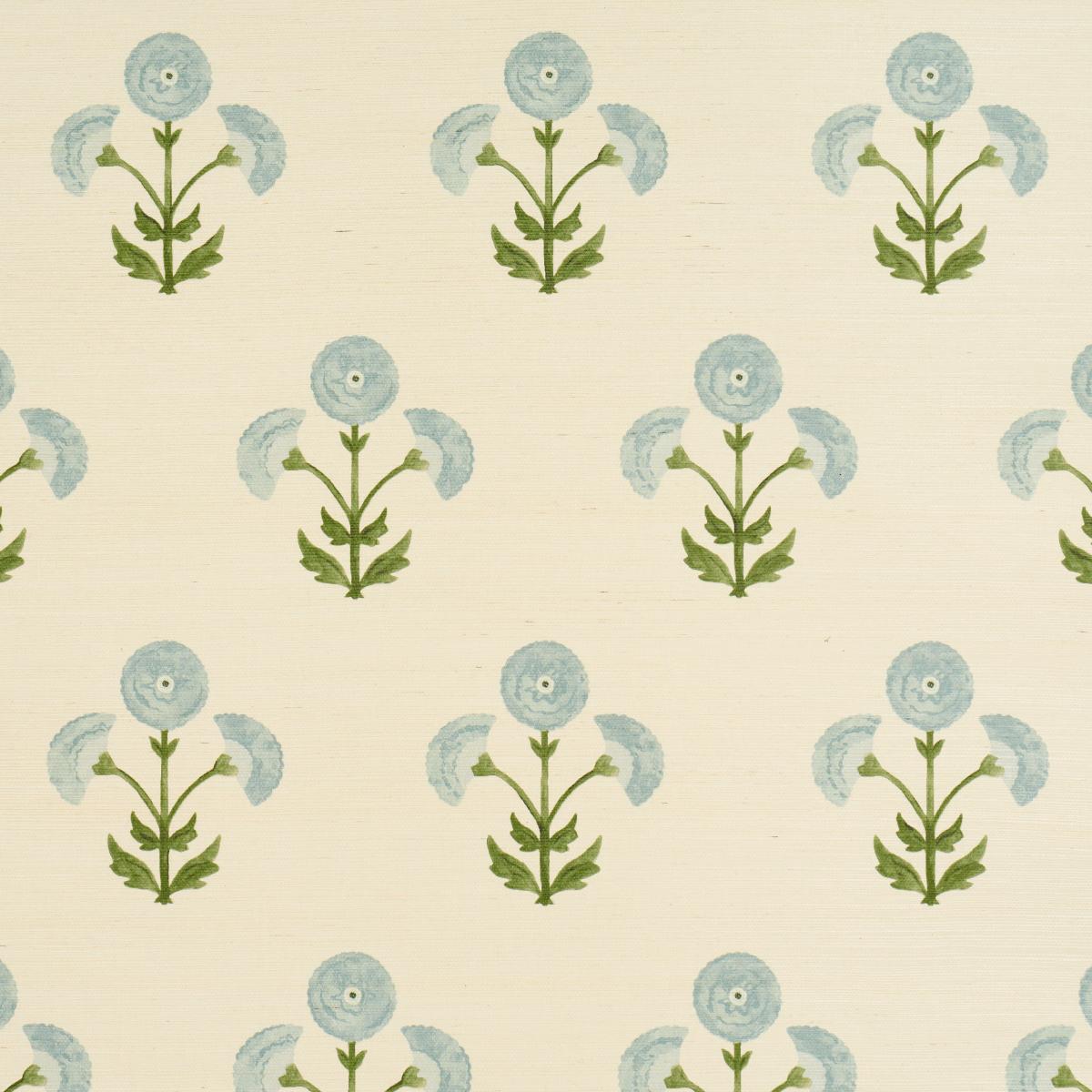 Schumacher Saranda Flower Sisal Wallpaper