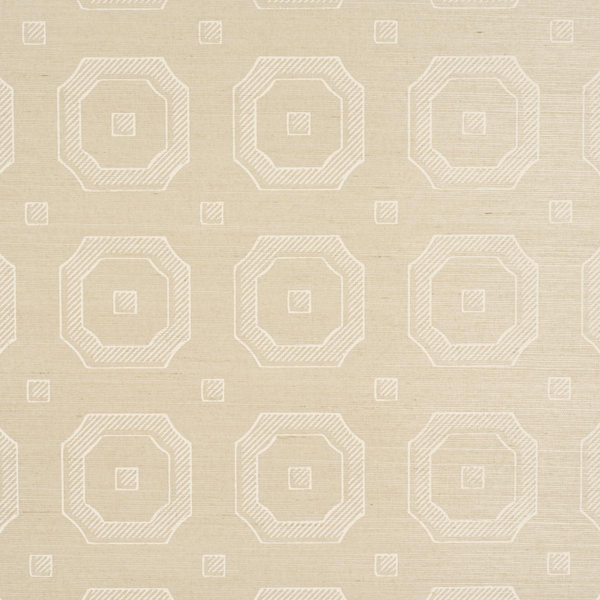 Schumacher Beveled Frame Sisal Wallpaper