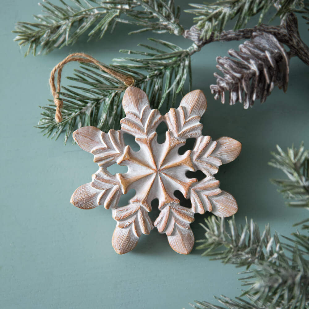 Resin Snowflake Ornament Set