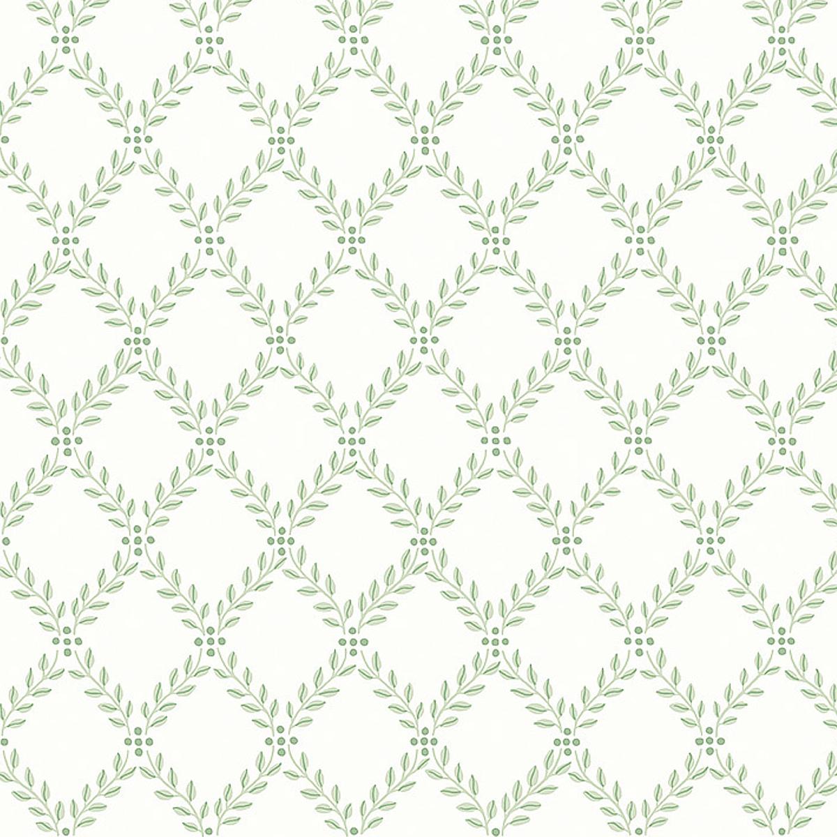 Schumacher Trellis Leaves Wallpaper