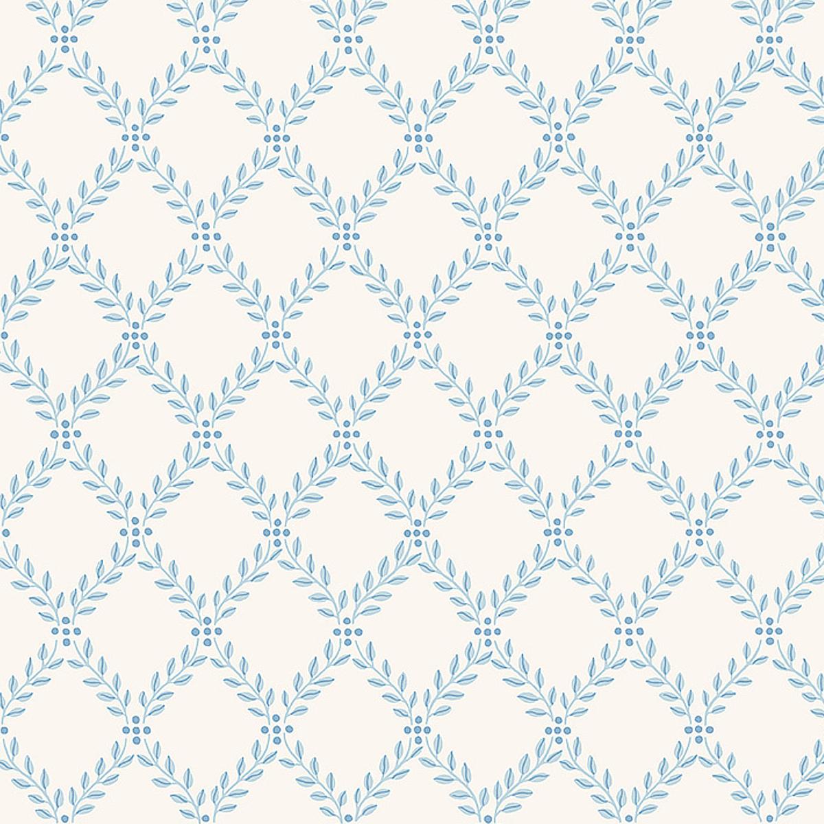 Schumacher Trellis Leaves Wallpaper