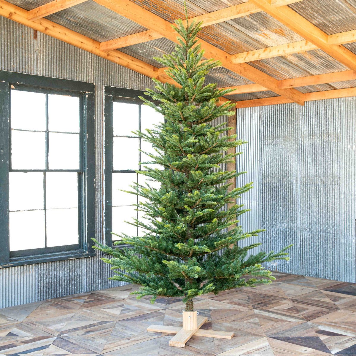 9' Great Northern Spruce Christmas Tree With Micro LED Lights - A Cottage in the City