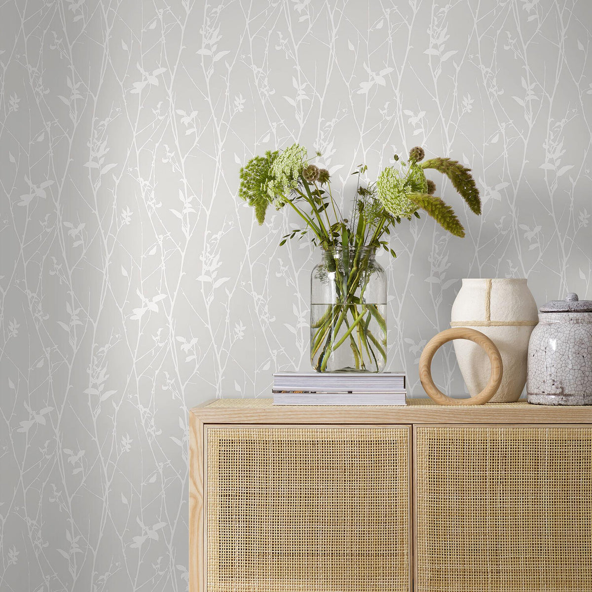 Schumacher Botanical Whisp Wallpaper