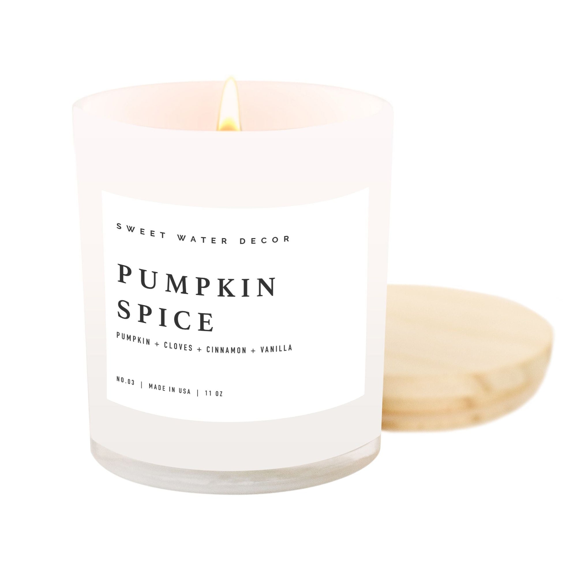 Pumpkin Spice White Jar Candle