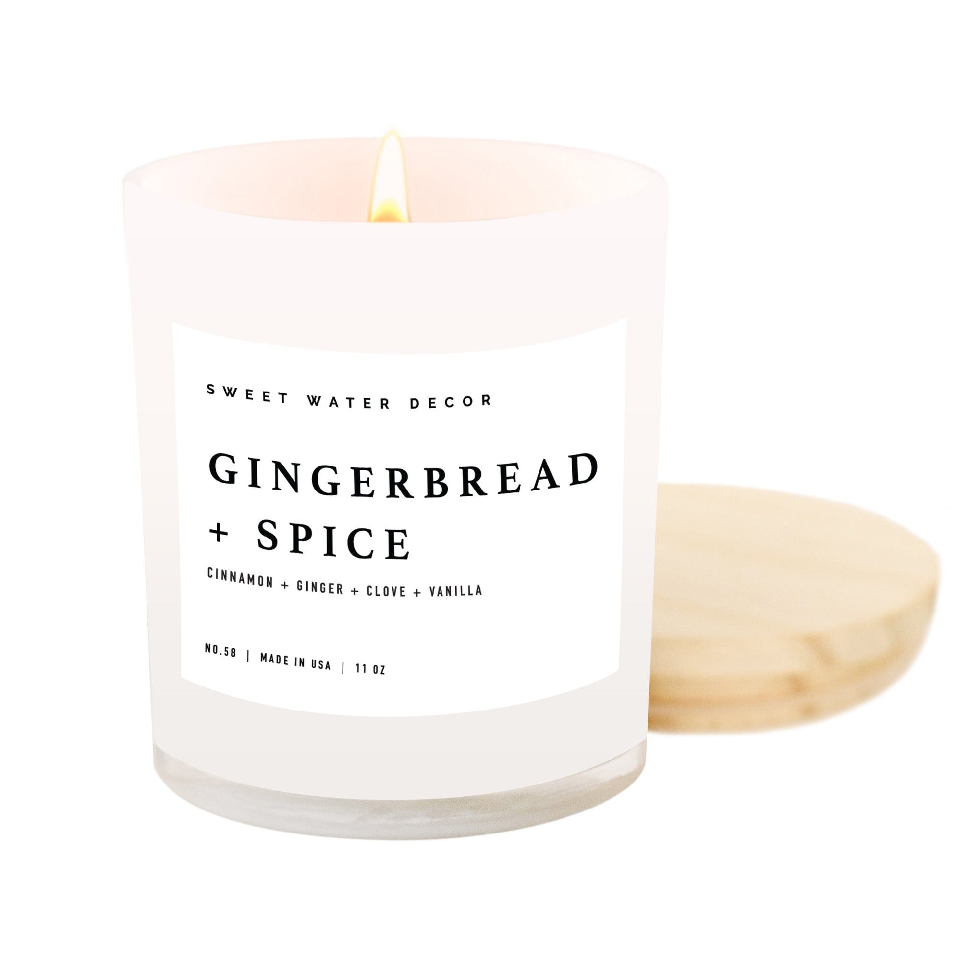 Gingerbread & Spice White Jar Candle