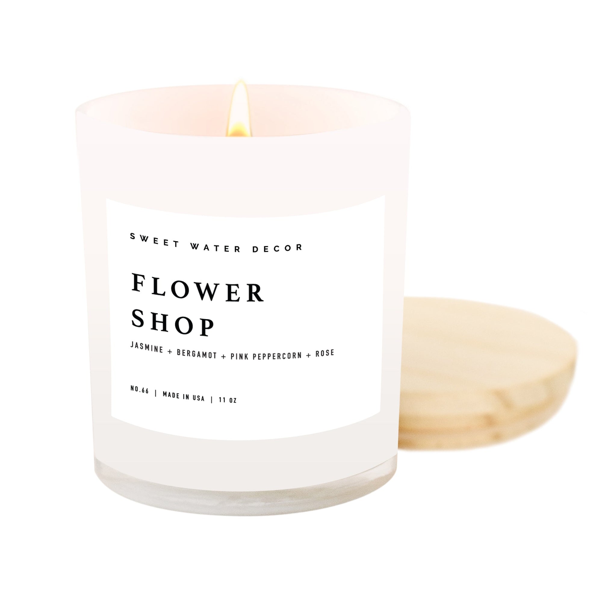 Flower Shop White Jar Candle