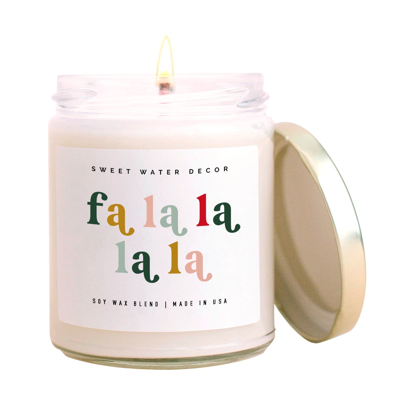 Fa La La La Clear Jar Candle